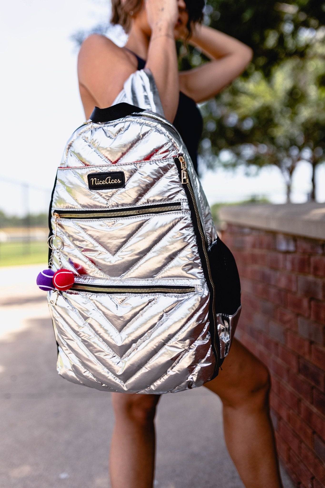 Emily Bag – Shimmering Luxury Tennis & Pickleball Backpack – NiceAces